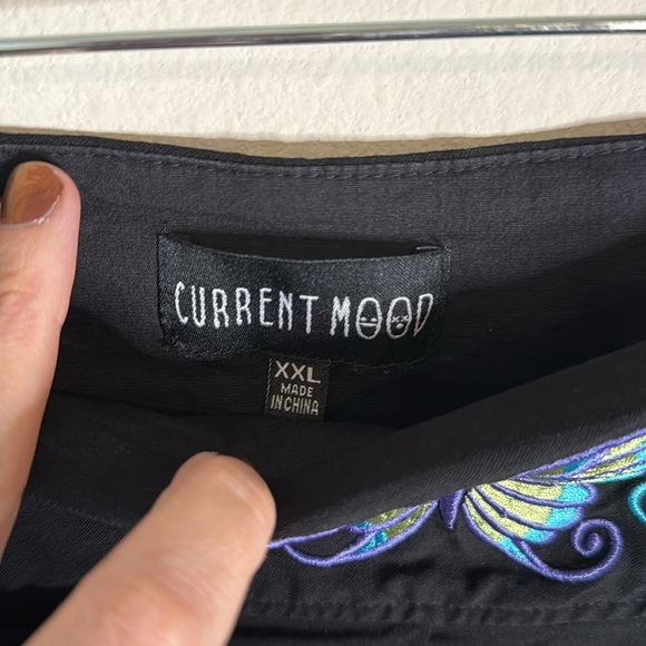 Dolls Kill Current Mood Pleated Black Mini Skirt Rave 2000s Size XXL - Picture 3 of 6